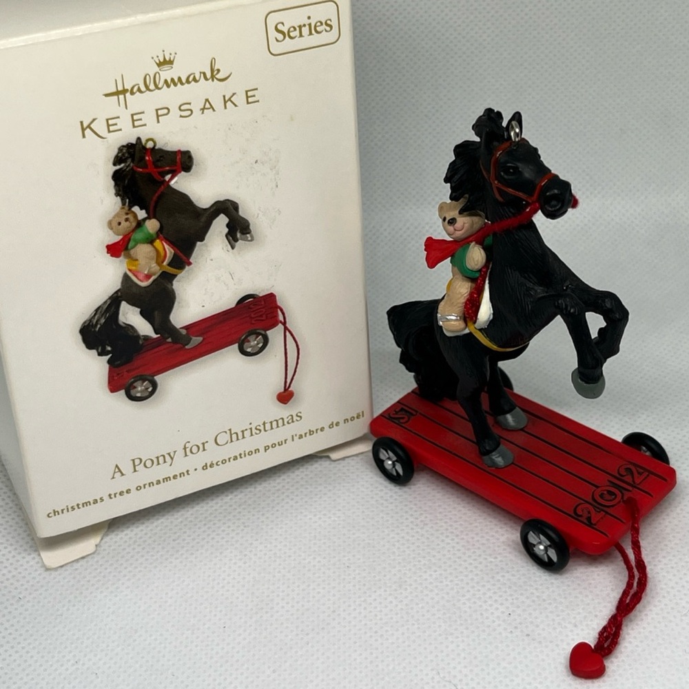 Hallmark Keepsake Pony Ornament - Black and‎ Red